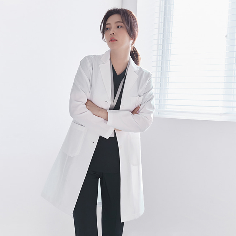 Medical Lab Years - Koreański styl białego fartucha lekarskiego z