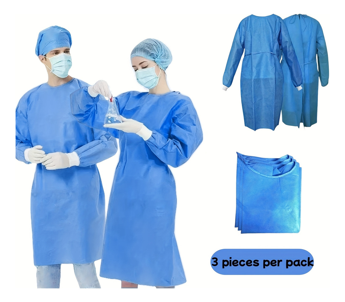 3 szt. 45gsm SMS Trójwarstwowy – Medical Lab Design recenzja i cena